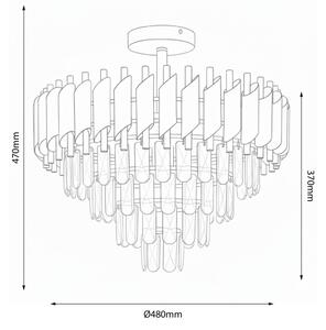 Brilagi - Prisadený luster ECLIPSE 7xE14/10W/230V pr. 48 cm čierna/zlatá