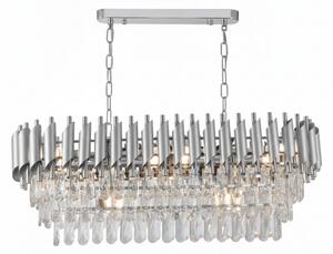 Brilagi - Závesný luster ECLIPSE na reťazi 10xE14/10W/230V 78x28 cm strieborný