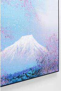 Fuji obraz modro-ružový