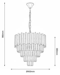 Brilagi - Luster na reťazi CRISTAL 5xE14/40W/230V pr. 45 cm