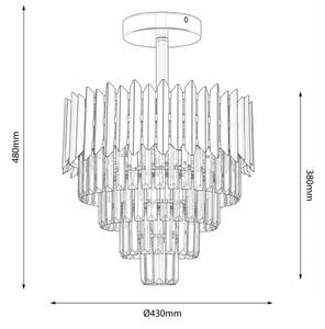 Brilagi - Prisadený luster CRISTAL 5xE14/40W/230V pr. 43 cm