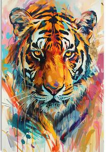 Obraz tiger s imitáciou maľby