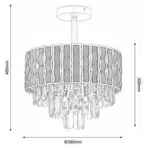 Brilagi - Prisadený luster CRISTAL 5xE14/40W/230V pr. 38 cm