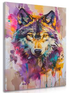 Obraz vlk s imitáciou maľby