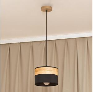 Luster na lanku ALBA 1xE27/15W/230V pr. 20 cm čierna/hnedá