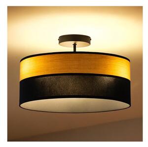 Prisadený luster ALBA 3xE27/15W/230V pr. 40 cm čierna/hnedá