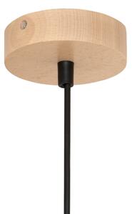 Luster na lanku ALBA 1xE27/15W/230V pr. 45 cm čierna/hnedá