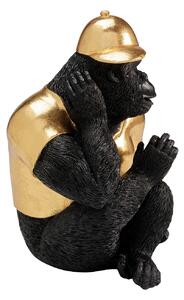 Glam Gorilla dekorácia čierno-zlatá 26 cm