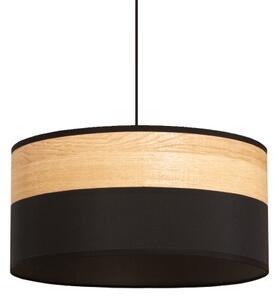 Závesný luster na lanku ALBA 1xE27/15W/230V, priemer 40 cm, čierna/hnedá