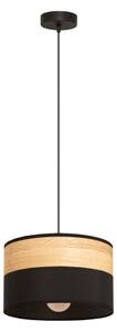 Závesný luster na lanku ALBA 1xE27/15W/230V pr. 25 cm čierna/hnedá