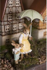 Dekorácie dvoch králikov pod dáždnikom - 9 * 4 * 13 cm