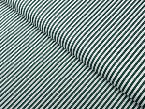 Biante Detské bavlnené posteľné obliečky do postieľky Sandra SA-362 Tmavo zeleno-biele pásiky Do postieľky 90x120 a 40x60 cm