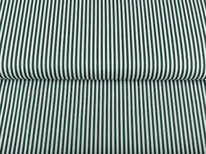 Bavlnená látka/plátno Sandra SA-362 Tmavo zeleno-biele pásiky - šírka 140 cm