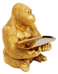 Gorila Butler dekorácia zlatá