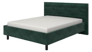 Manželská posteľ 160x200cm Corey - tm. zelená/čierne nohy