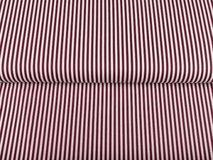 Biante Detské bavlnené posteľné obliečky do postieľky Sandra SA-363 Tmavo červeno-biele pásiky Do postieľky 100x135 a 40x60 cm