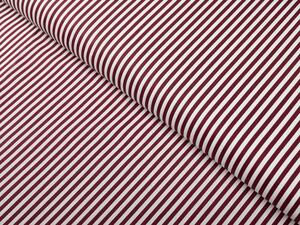Biante Bavlnená obliečka na vankúš Sandra SA-363 Tmavo červeno-biele pásiky 30 x 50 cm