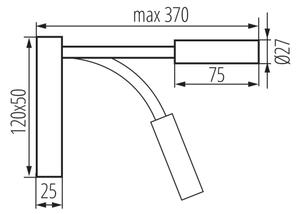 Kanlux 32518 - LED flexibilná lampička TONIL LED/3,3W/230V biela/zlatá