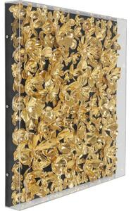 Gold Flower obraz čierny/zlatý 60x60 cm