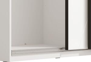 Šatníková skriňa s posuvnými dverami Aubrey 270 - biela/lesk