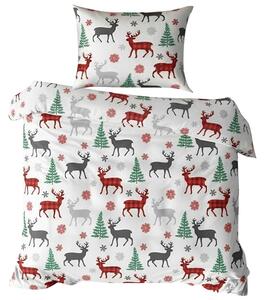 POSTEĽNÁ BIELIZEŇ, renforcé, sivá, zelená, červená, biela, 135/200 cm X-Mas - Obliečky & plachty, Online Only