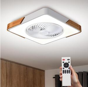 Brilagi-LED stmievateľné svietidlo s ventilátorom LED/30W/230V 3000-6500K biela/dub + diaľkové ovládanie
