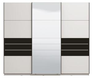 Skriňa s posuvnými dverami Marat 270 - biela/čierna