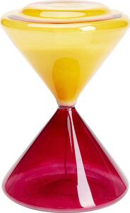 Hourglass dekorácia 18 cm červená/oranžová