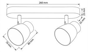 Brilagi - LED RGBW stmievateľné bodové svietidlo NUGGET 2xGU10/4,8W/230V čierna/zlatá