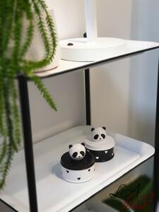 J-Line by Jolipa 2x box Panda - Ø10 * 11 cm