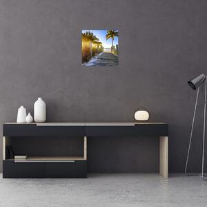 Moderný obraz do bytu - tropický raj (Obraz 30x30cm)