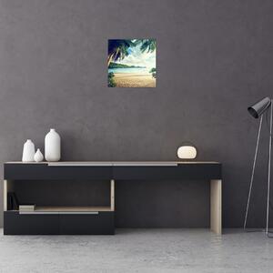 Obraz paliem na pláži (Obraz 30x30cm)