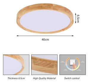Brilagi - LED Stropné svietidlo WOODROUND LED/30W/230V 3000/4000/6000K pr. 40 cm