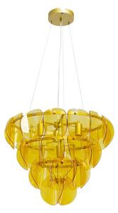 Mariposa Three Circle Brass závesná lampa žltá Ø60 cm