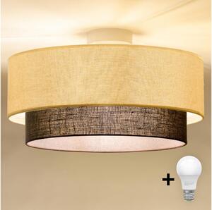 Brilagi - LED Stropné svietidlo BOHO STYLE 1xE27/15W/230V pr. 40 cm krémové/hnedé