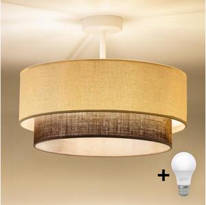 Brilagi - LED prisadený luster BOHO STYLE 1xE27/15W/230V priemer 40 cm krémová/hnedá