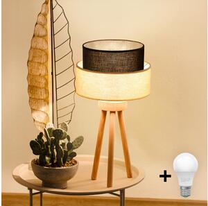 Brilagi - LED stolná lampa BOHO STYLE 1xE27/15W/230V krémová/hnedá