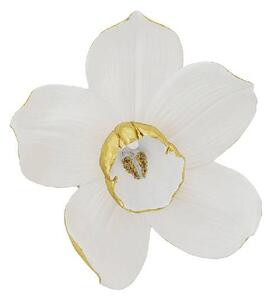 Orchidea nástenná dekorácia bielo-zlatá