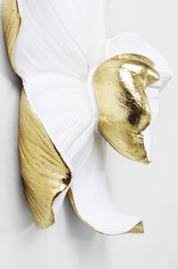 Orchid dekorácia na stenu bielo-zlatá 24x25 cm