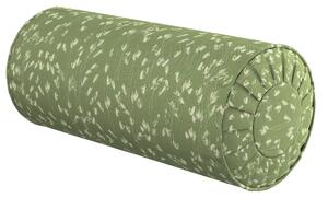 Valcový vankúš so záhybmi farba produktu zelená látka vzorované