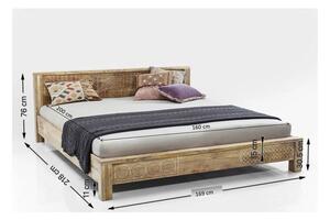 Puro posteľ drevená 160x200cm hnedá