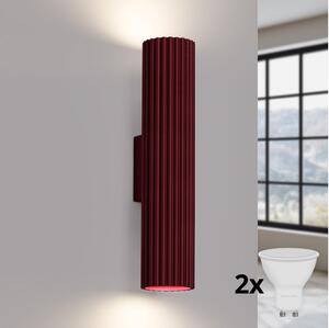 Brilagi - LED nástenné svietidlo CRESTO 2xGU10/10W/230V 30 cm bordové
