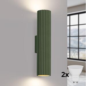 Brilagi - LED nástenné svietidlo CRESTO 2xGU10/10W/230V 30 cm zelené