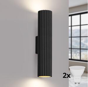 Brilagi - LED nástenné svietidlo CRESTO 2xGU10/10W/230V 30 cm čierne