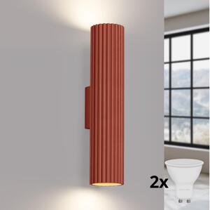 Brilagi - LED nástenné svietidlo CRESTO 2xGU10/10W/230V 30 cm červené