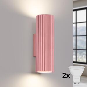 Brilagi - LED nástenné svietidlo CRESTO 2xGU10/10W/230V 20 cm ružové