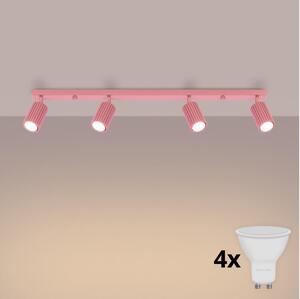 Brilagi - LED bodové svietidlo CRESTO 4xGU10/10W/230V ružové