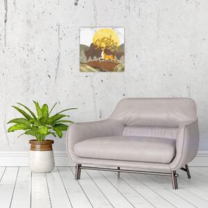 Abstraktný obraz - strom (Obraz 30x30cm)