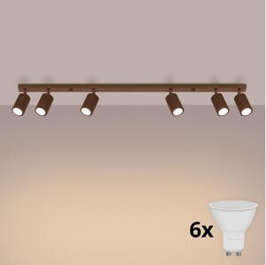 Brilagi - LED bodové svietidlo CRESTO 6xGU10/10W/230V hnedé