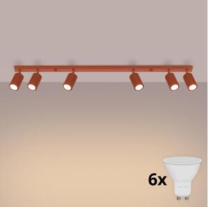 Brilagi - LED bodové svietidlo CRESTO 6xGU10/10W/230V červené